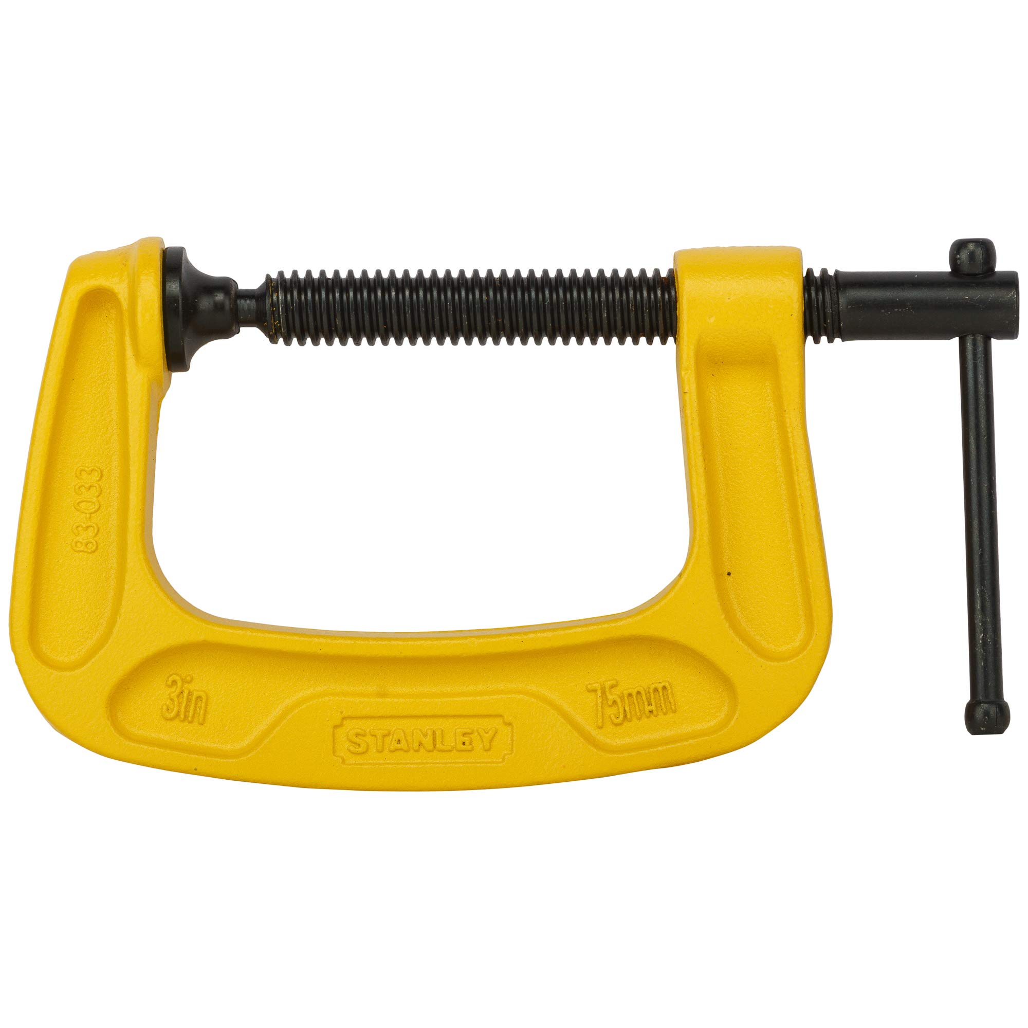 STANLEY 0-83-033 Max Steel C-Clamp-75mm (Yellow & Black), Limited